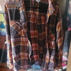 PacSun Multicolor Plaid Button-Up Shirt